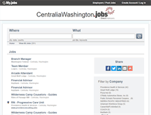 Tablet Screenshot of centraliawashington.jobs